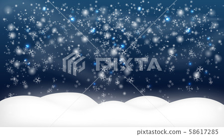 Snowy landscape isolated 58617285