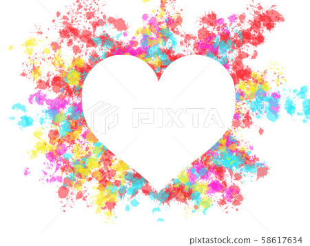 love frame in white background love frame in white background 58617634