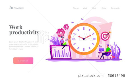 Productivity landing page template 58618496