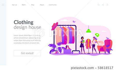 Fashion house landing page template 58618517