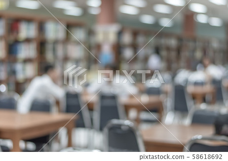 Blur school library or study room with book shelves and seats for education background Blur school library or study room with book shelves and seats for education background 58618692