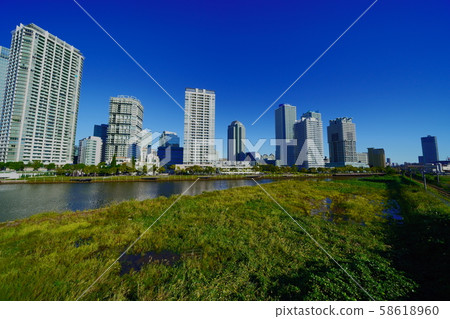 城市景觀橫濱港口 城市景觀橫濱港口 58618960