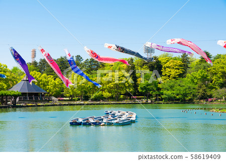 千葉公園小ino鯉魚旗（千葉縣千葉市中央區）攝於2019年5月 58619409