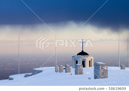 First world war memorial during storm, Italy First world war memorial during storm, Italy 58619609