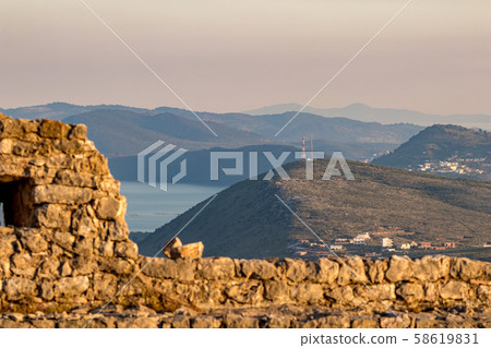 Landscape from Lekuresi Castle, Saranda, Albania 58619831