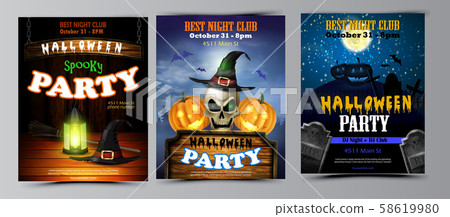 Halloween vertical background with pumpkins - Stock Illustration ...