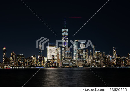 Lower Manhattan Skyline at Night, NYC, USA Lower Manhattan Skyline at Night, NYC, USA 58620523