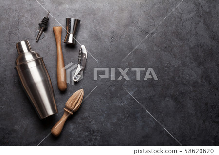 Cocktail utensils. Set of bar tools 58620620