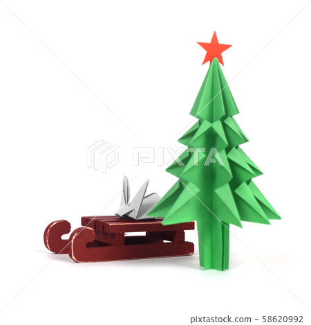 Origami Christmas tree Origami Christmas tree 58620992