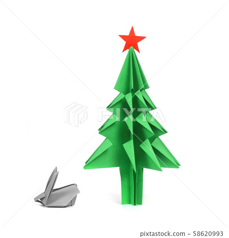 Origami Christmas tree Origami Christmas tree 58620993