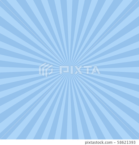 Blue sun rays background in flat design. Vector - Stock Illustration ...