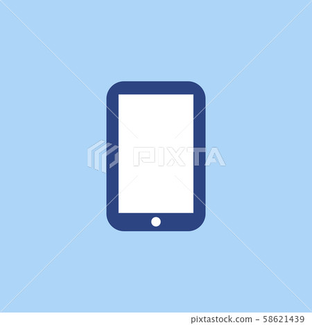 Tablet with white screen in flat design. Tablet 58621439