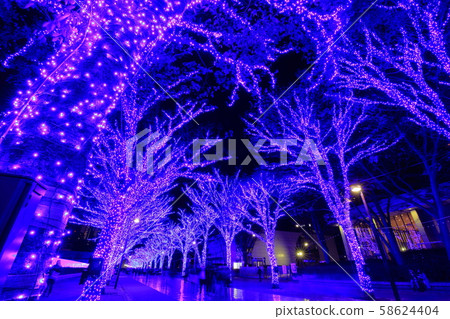 Blue cave (Shibuya illuminations) Blue cave (Shibuya illuminations) 58624404