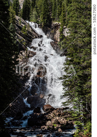 Waterfall by Jenny Lake Waterfall by Jenny Lake 58627060