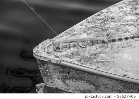 Hull of a boat in black and white 58627409
