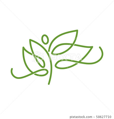 Green leaf abstract logo Royalty Free Vector Image