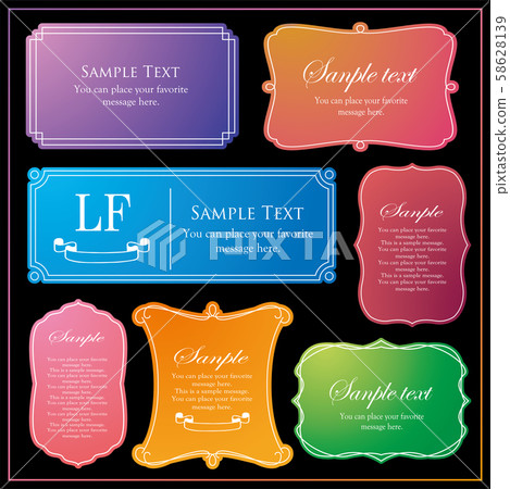 Stylish frame design template - Stock Illustration [58628139] - PIXTA