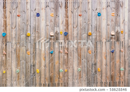 Old wood climbing wall 58628846