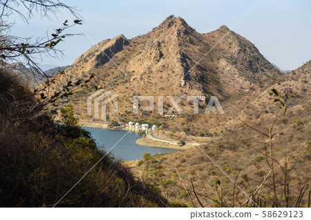 View of Lake Badi near Udaipur. India 58629123