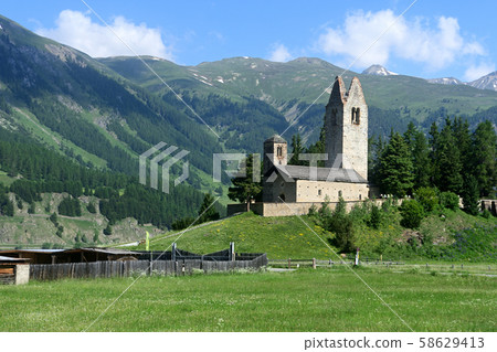 Switzerland St. Moritz, St. Gian's Church Switzerland St. Moritz, St. Gian's Church 58629413