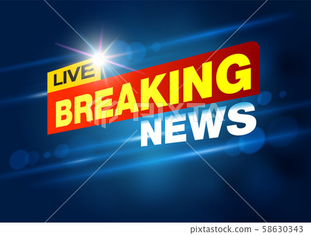 Breaking News Live Banner on TV , internet , broadcast. Business and Technology News Background. vector eps10 58630343