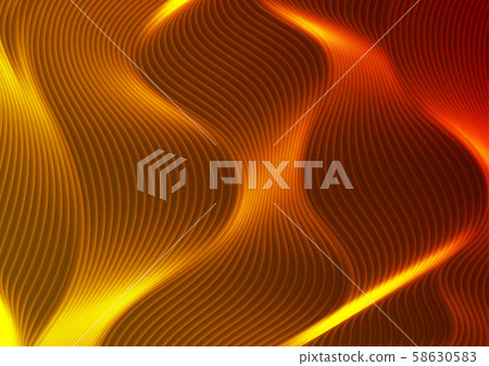 Abstract futuristic fiery orange neon wavy 58630583