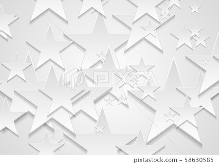 Grey and white paper stars abstract corporate 58630585