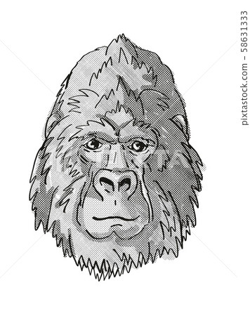 silverback gorilla cartoon