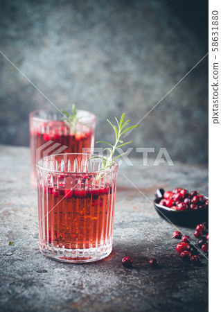 Fresh cranberry cocktail 58631880
