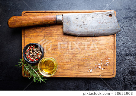 Cutting board and seasonings 58631908
