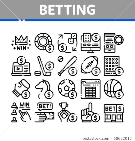 Betting And Gambling Collection Icons Set Vector Betting And Gambling Collection Icons Set Vector 58632013