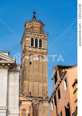 Bell tower of the Church of San Maurizio - Venice Italy Bell tower of the Church of San Maurizio - Venice Italy 58632286
