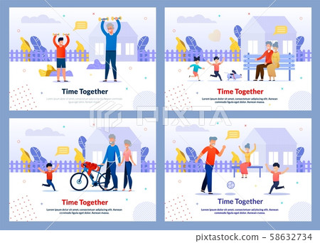 Relatives Spending Summer Time Together Banner Set Relatives Spending Summer Time Together Banner Set 58632734
