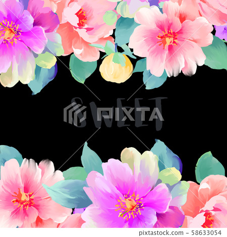 Elegant beautiful watercolor hand painted rose... - Stock Illustration ...