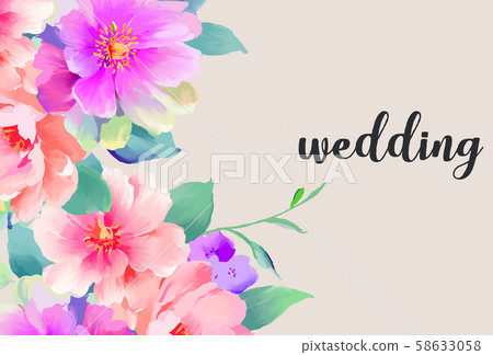 Elegant beautiful watercolor hand painted rose flower Elegant beautiful watercolor hand painted rose flower 58633058