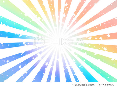 彩虹顏色的放射狀背景 彩虹顏色的放射狀背景 58633609