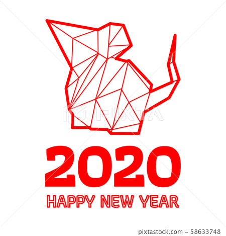 Polygonal Rat design for Chinese New Year Polygonal Rat design for Chinese New Year 58633748