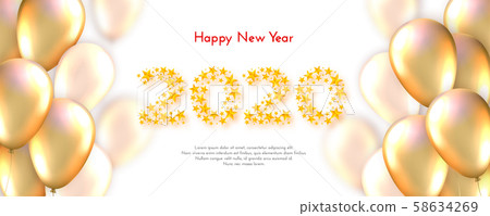 Holiday New Year 2020 gift card 58634269