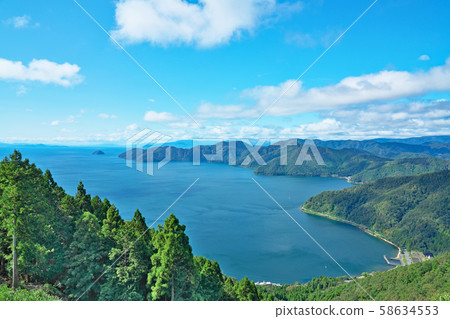 [Lake Biwa from Kasumigatake summit observatory] Iiura, Kinomotocho, Nagahama City, Shiga Prefecture 58634553