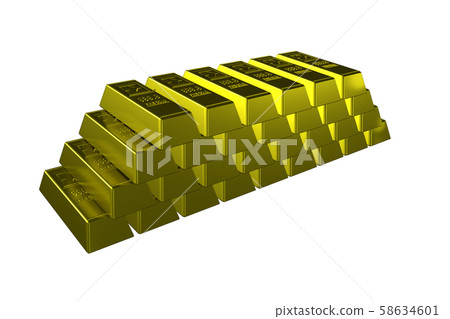 金條圖像(累積獎金,財富,財富等/透明材料) 金條圖像(累積獎金,財富,財富等/透明材料) 58634601