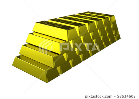 金條圖像(累積獎金,財富,財富等/透明材料) 金條圖像(累積獎金,財富,財富等/透明材料) 58634602
