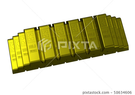 Gold bullion image (jackpot, wealth, rich, etc./transparent material) Gold bullion image (jackpot, wealth, rich, etc./transparent material) 58634606