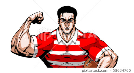 啤酒,橄欖球,運動,日本代表,戲劇性,卡通,肌肉,健美,男子氣概,姿勢,前視圖,白色背景, 啤酒,橄欖球,運動,日本代表,戲劇性,卡通,肌肉,健美,男子氣概,姿勢,前視圖,白色背景, 58634760