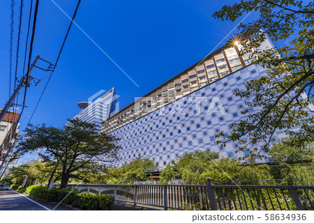 Meguro River Landscape Arco Tower and Meguro Gajoen 58634936