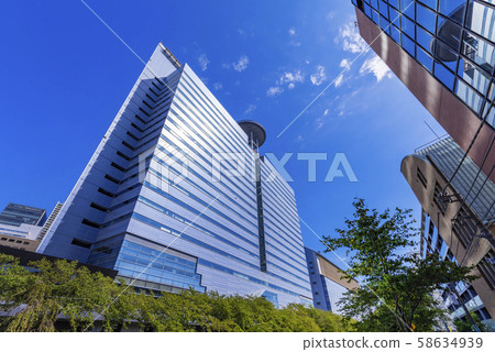 Meguro River Landscape Arco Tower and Meguro Gajoen 58634939