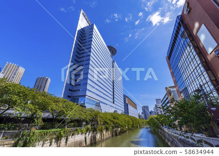 Meguro River Landscape Arco Tower and Meguro Gajoen Meguro River Landscape Arco Tower and Meguro Gajoen 58634944