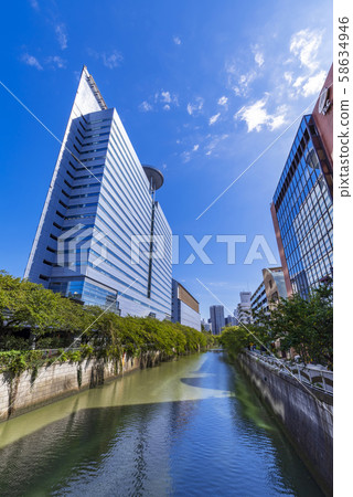 Meguro River Landscape Arco Tower and Meguro Gajoen Meguro River Landscape Arco Tower and Meguro Gajoen 58634946