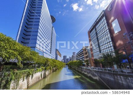Meguro River Landscape Arco Tower and Meguro Gajoen Meguro River Landscape Arco Tower and Meguro Gajoen 58634948