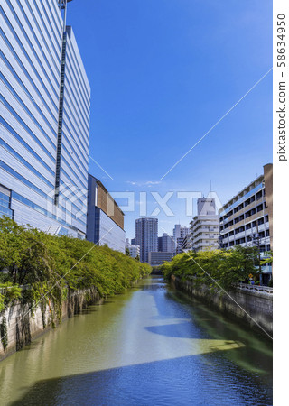 Meguro River Landscape Arco Tower and Meguro Gajoen Meguro River Landscape Arco Tower and Meguro Gajoen 58634950