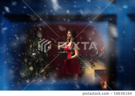 through the window 58636184